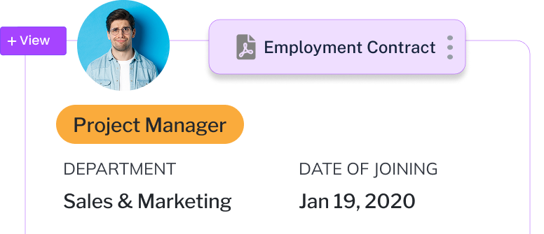 Employee contract and policy customization dashboard for workforce compliance management in ResourceInn HRMS.