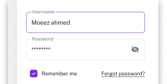 username password login Ui HR system