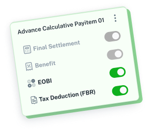 advanced payroll calculation popup UI