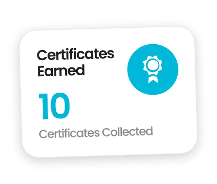 certificates earned training badge UI
