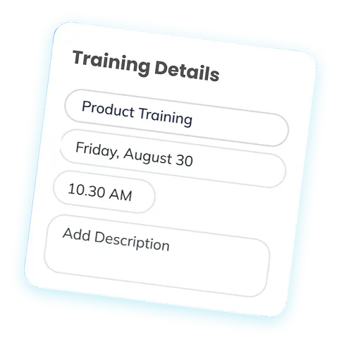 training details management UI