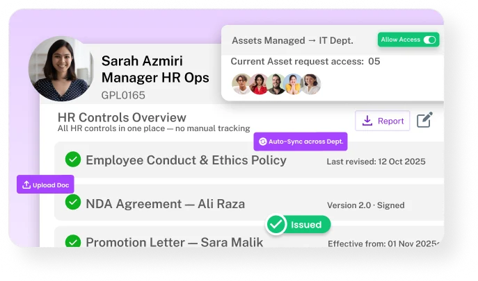 HR employee management UI