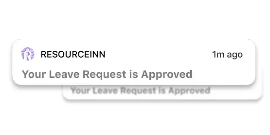 leave approval real time alert Ui