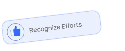 recognize employee effort thumbs up popup UI