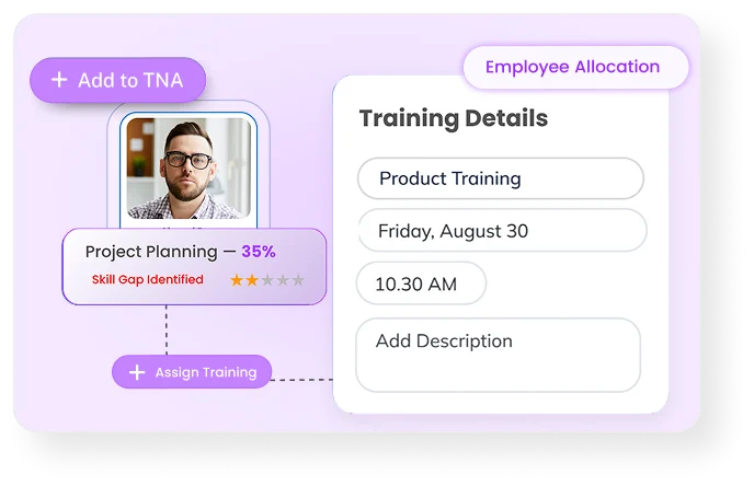 employee allocation training assignment UI