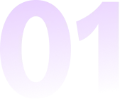Number 01 graphic used to represent the first step in the ResourceInn partner program.