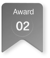 Award popup card highlighting ResourceInn achievements and recognition.