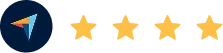Capterra logo with 5-star rating showcasing customer satisfaction and software reviews for ResourceInn HRMS.