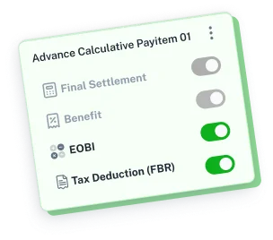 advanced payroll calculation popup UI