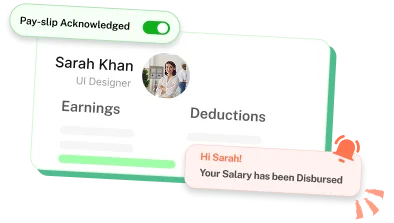 payslip acknowledgement popup UI