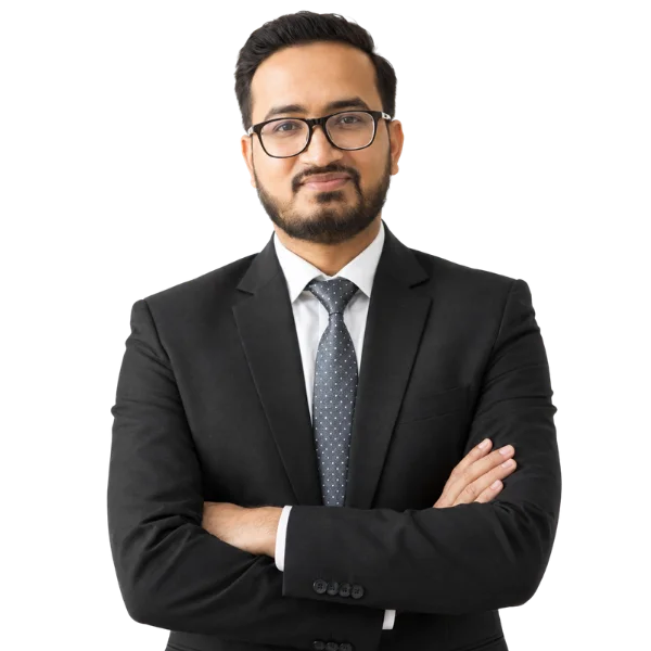 Professional profile photo of HR Manager Noman without background.