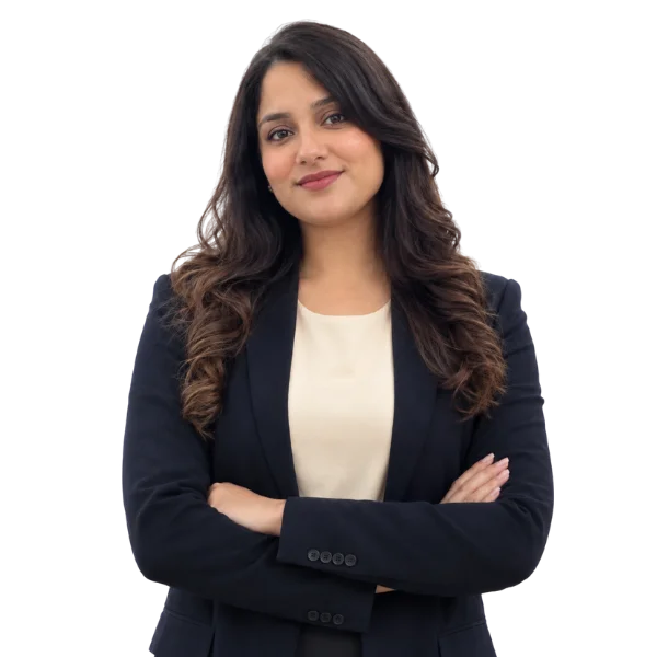 Professional profile photo of HR Manager Fabaha Ansari without background.
