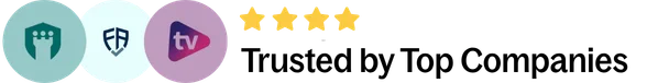 Trusted by Top Companies banner with logos of employers Alveena Khawaja has worked with