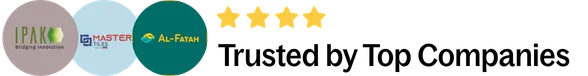 Trusted by Top Companies banner with logos of employers Abdul Moeed Toor has worked with