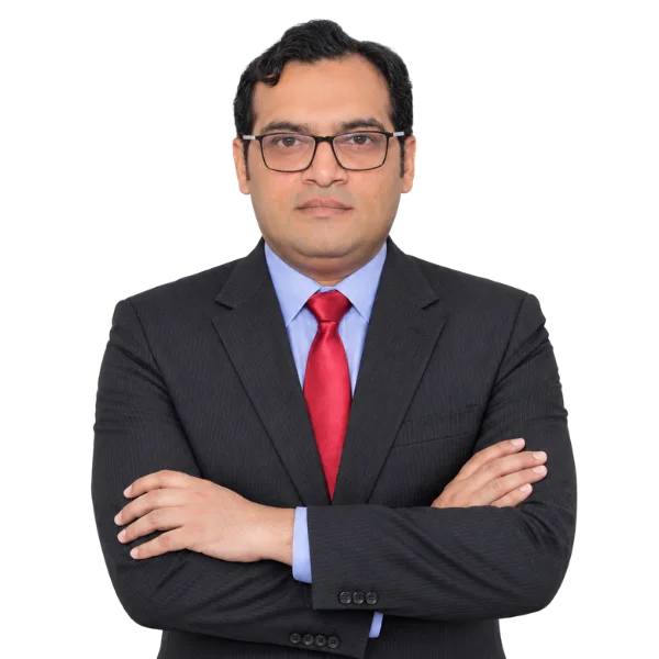 Atif Ali Shah, CHRP, Lead HR Business Partner, in a dark suit and red tie with arms crossed