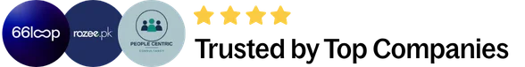 Logos of top companies Esha Nadeem has worked with, shown as Trusted by Top Companies