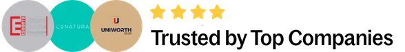Trusted by Top Companies banner with logos of employers Gohar A. Khan has worked with