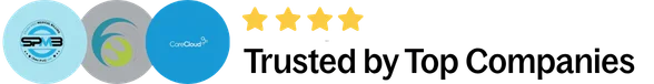 Logos of top companies Muhammad Aamir Saghir has worked with, shown as Trusted by Top Companies