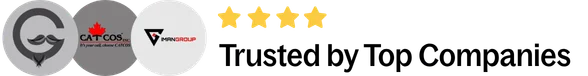 Logos of top companies Muhammad Shahzad has worked with, shown as Trusted by Top Companies