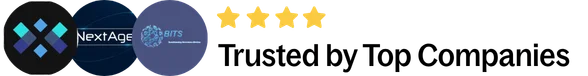 Trusted by Top Companies banner with logos of employers Mahnoor Khan has worked with
