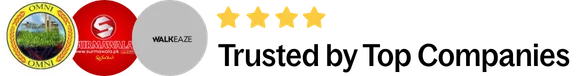 Trusted by Top Companies graphic showing logos of Manisha Devidas's employers with a four-star rating