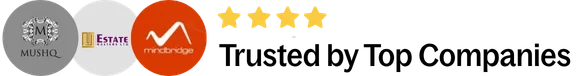Trusted by Top Companies banner with logos of employers Rizwan Shehzad has worked with