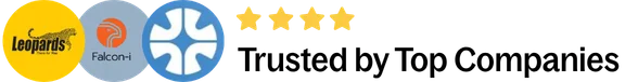 Logos of top companies Roma Fatima has worked with, shown as Trusted by Top Companies
