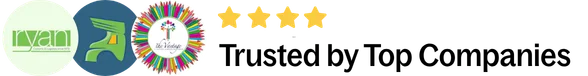 Trusted by Top Companies banner with logos of employers Sehrish Hashmi has worked with